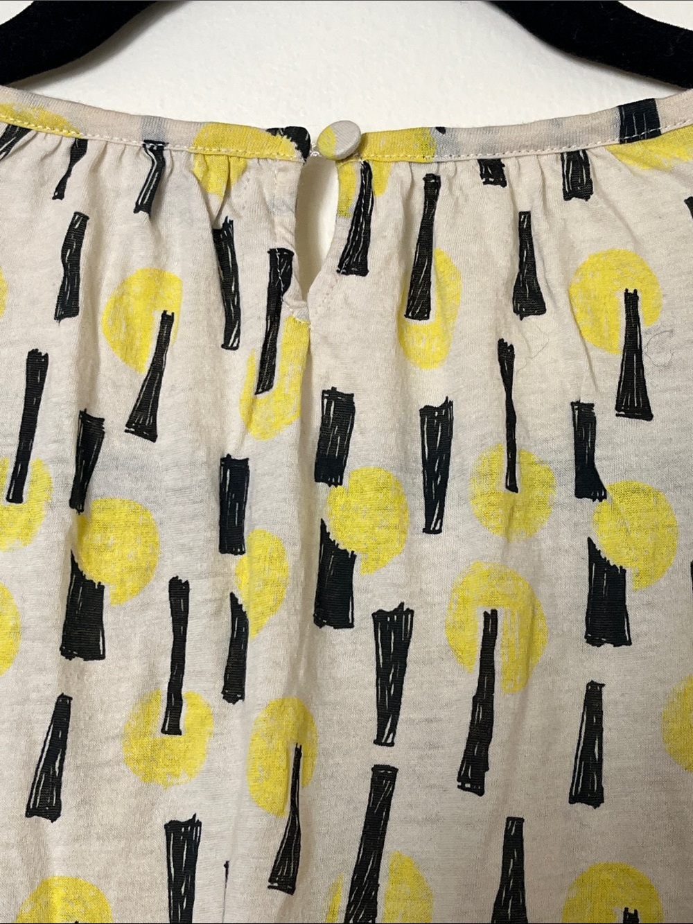 Yellow Abstract Flowy Tank - Picture 5 of 5